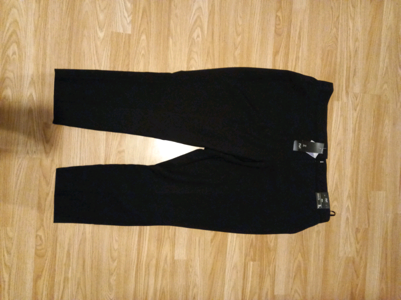 f\u0026f ladies black slim trousers size 